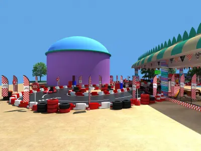 Kart race track  3D model