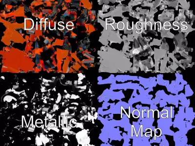 Orange Formula Car model pack Low-poly 3D model