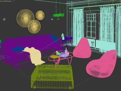 Living room Free 3D model purchase