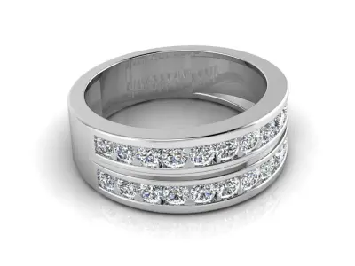 Men Diamond Jewelry Ring Free 3D print model