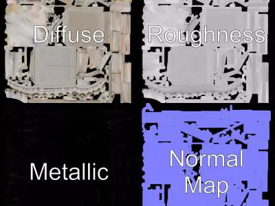 Classical Greek Temple model pack Low-poly 3D model