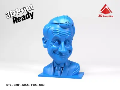 Emmanuel Macron caricature 3D print model