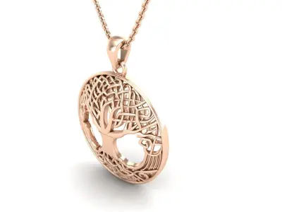 AV 496 Druids Tree of Life Pendant for Strength 3D print model