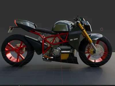2000CC Super-sport Bike Concept 3D model