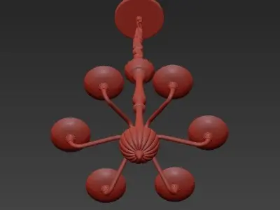 Murano Chandelier 3D model