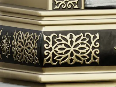 Traditional Moroccan sofa 3D model