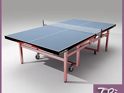 PING PONG TABLE BUTTERFLY WHEELS 3D model