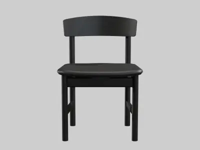 Mogensen Chair Model-3236 Black lacquered Low-poly 3D model