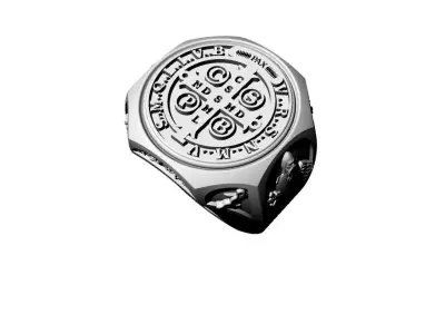 Saint Benedict Ring 3D print model