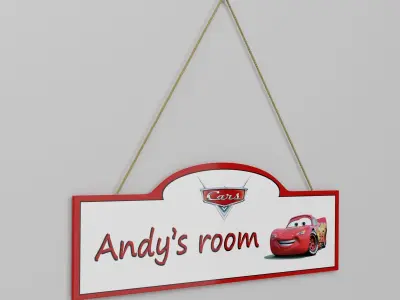 Childrens room sign 3D model