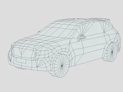 Mercedes Benz GLC63 AMG Low-poly 3D model