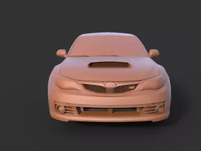 Subaru Impreza WRX STI 2008 3D print model
