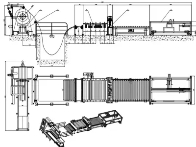 Metal cut to length line 3D print model