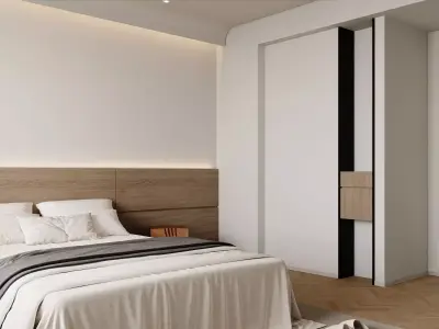 Minimalist Wabi-Sabi Bedroom 3D model