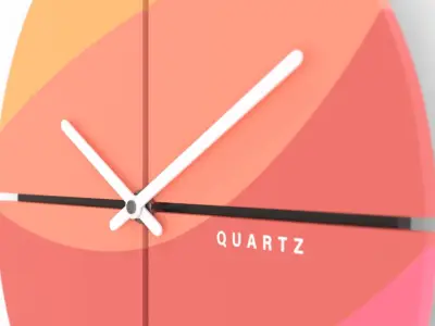 Minimalist Clock - Sunset Circle 3D model