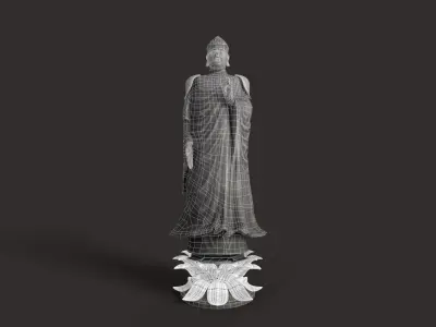Vietnamese Buddhist Buddha Statue 3D model