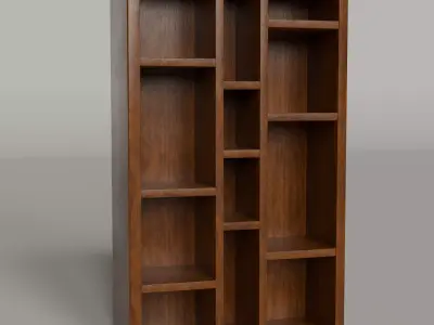 Ikea Style Shelf - Bookshelf Low-poly 3D model