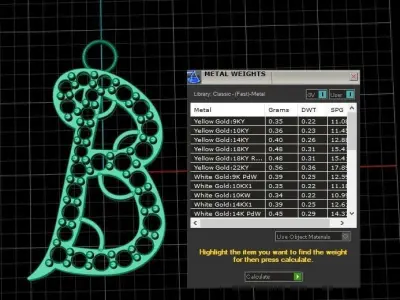 Alphabet B Pendant 3d Printable Model 3D print model