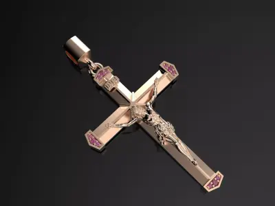 Inri cross 3D print model
