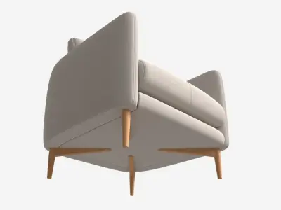 Chair Ercol Aosta 3D model
