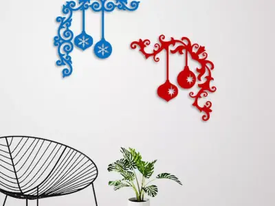 Christmas wall decoration 3D print model purchase