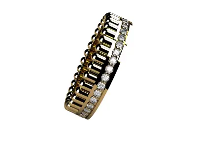 engagement ring diamond sz 17 mm 3D print model