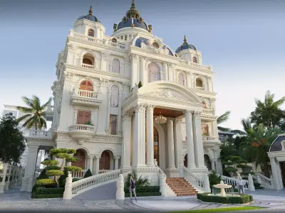 High Detailed Palace Exterior 3D Model 3D model