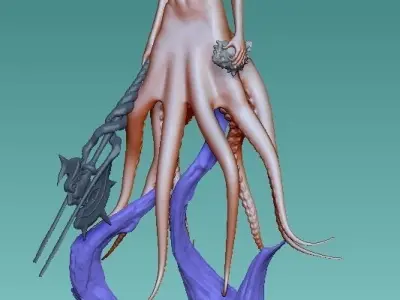 Octopus woman 3D print model
