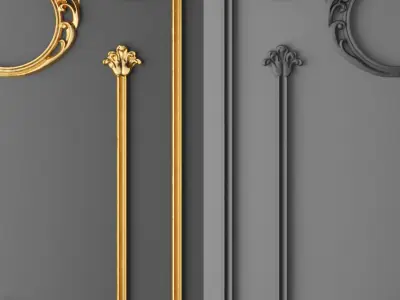 Stucco decor frame 3D 3D model