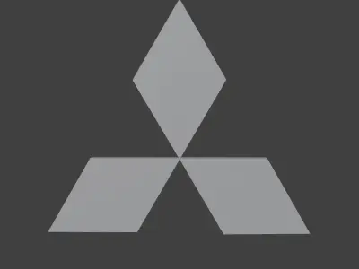 Mitsubishi emblem Low-poly 3D model