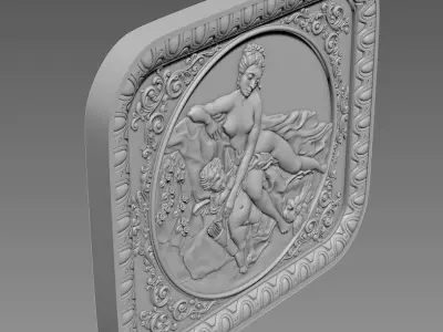 Basrelief 3D model for CNC 3D model