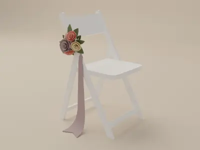 Outdoor Wedding Low-poly 3D model