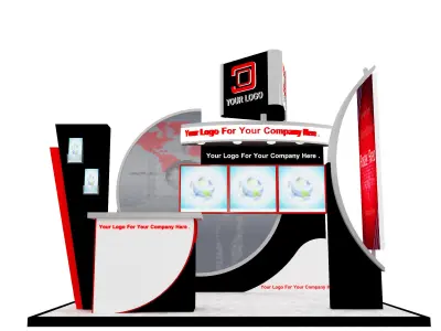 Booth Exhibition Stand a567b 3D model