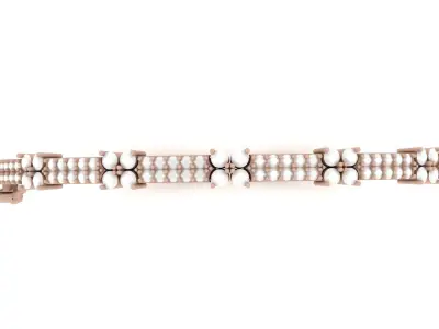 Bracelet 0043 - Bangle - Diamonds 3D print model