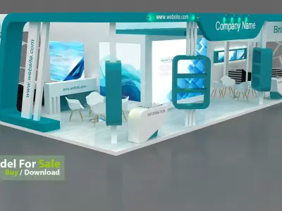 exhibition 3d Low-poly 3D model