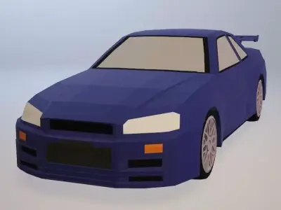 Nissan GT-R  Low-poly 3D model