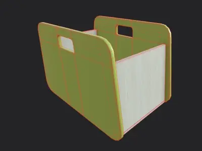 BacUp1Box Green Low-poly 3D model