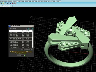 Art Deco Ring Style 3D print model