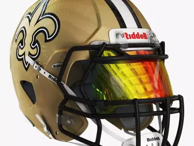 Riddell speed helmet new orleans saints 3D model