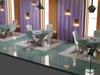 Restorant modeling 3D model