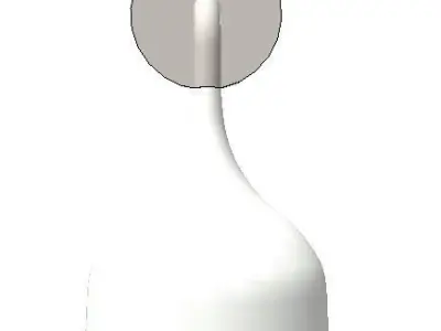 wall downlighter 14cm dia shade Low-poly 3D model