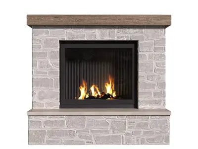Provence style Fireplace Rustic Farmhouse Fireplace 3D model