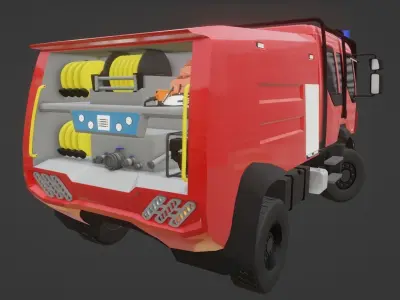 Volvo FL Firetruck 3D model