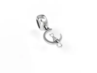  Cat with Moon Charm 3D print model