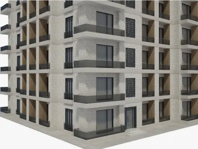 Apartment House with Interior 3D model