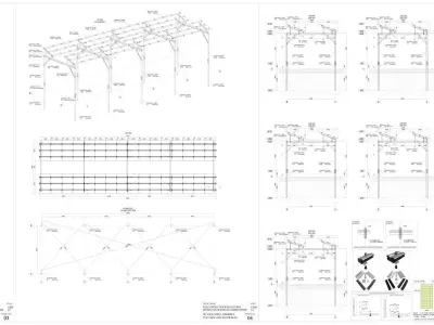 1MW Solar Energy Project on Farmland Type-1 3D model