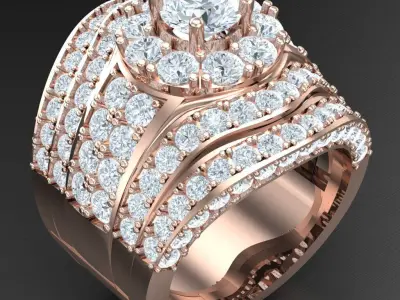 Luxury Men Rings Designs 4MR086 3D print model