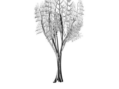 Cartoon tree S2Av1 3D model