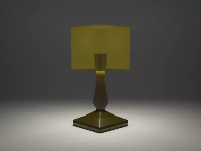 Modern Table Lamp 3D Model - Blender -FBX Free low-poly 3D model