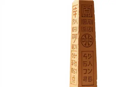 Terracotta Obelisk model pack Low-poly 3D model